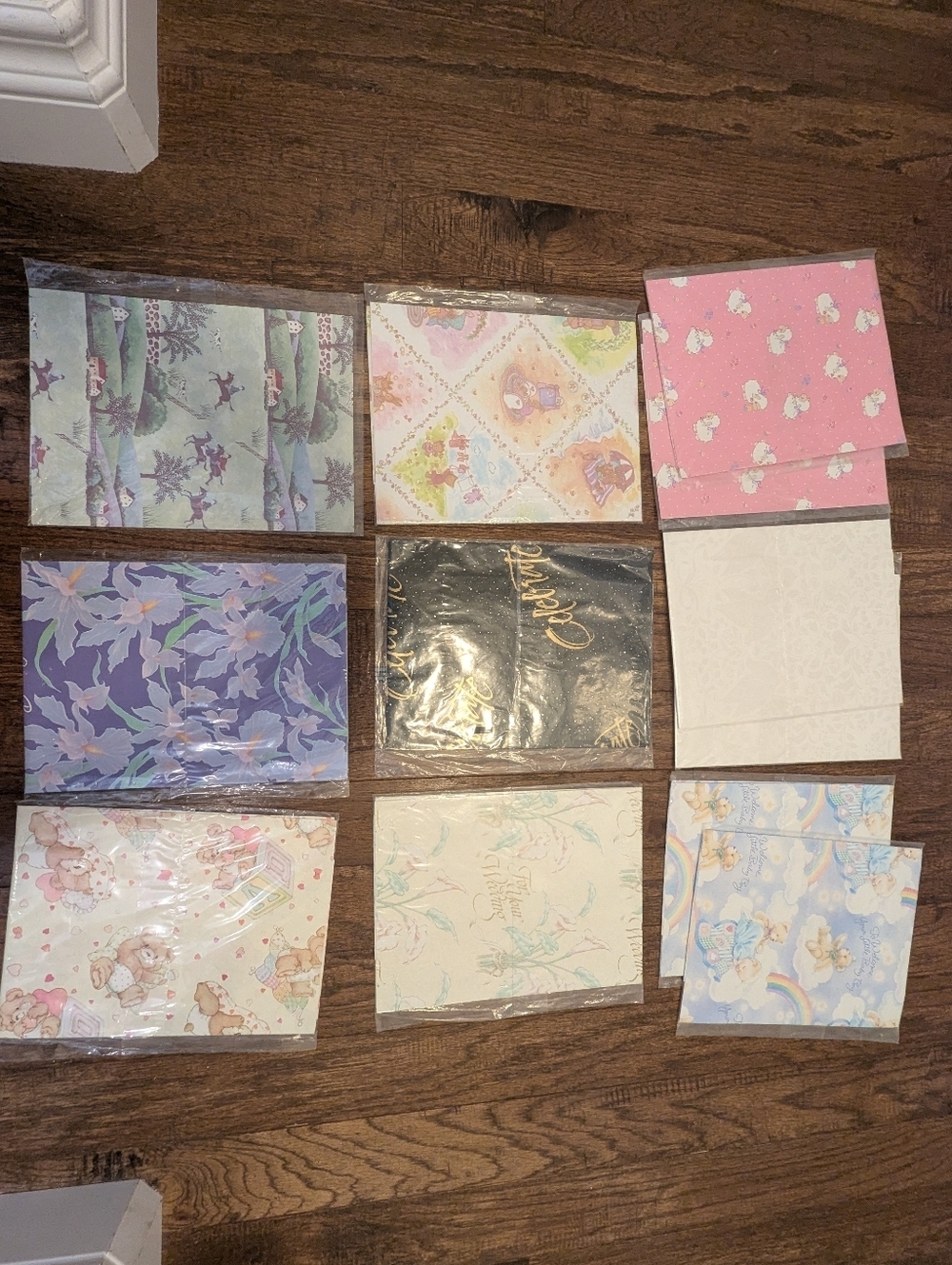 🍁Vintage 1980's gift wrap collection.  New sealed packages .12